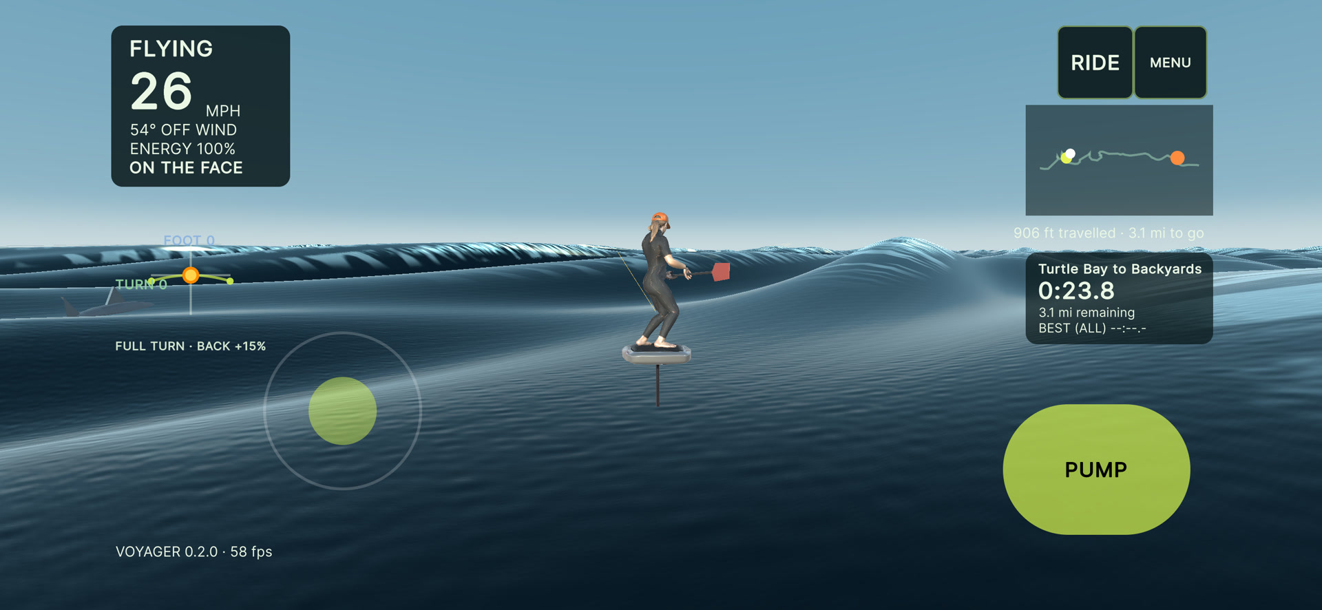 Shark hazard during a Voyager run
